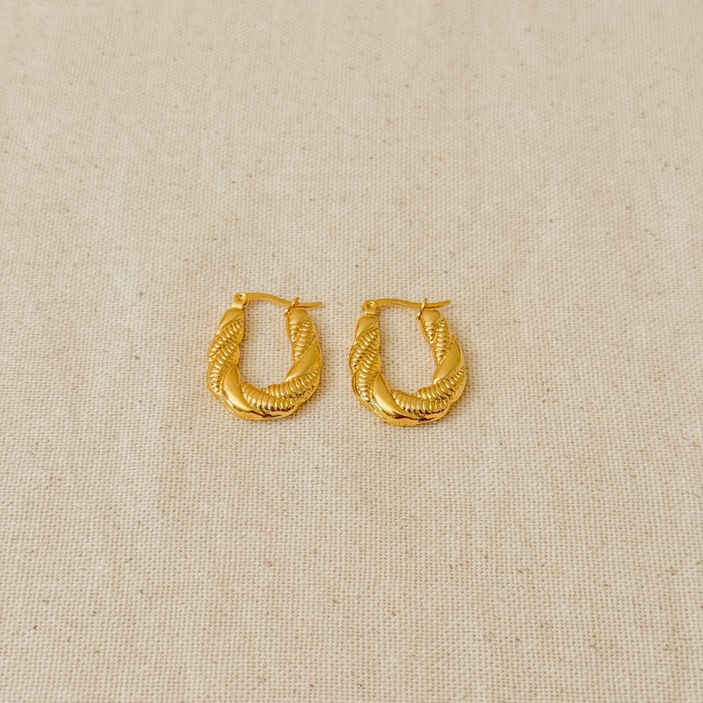 18KGP TWIST EARRINGS